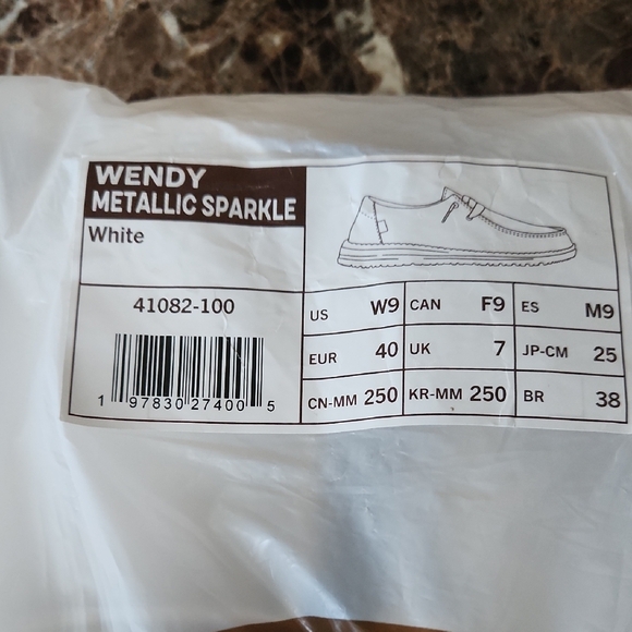 Hey Dude Sparkling White Loafers - Picture 6 of 6